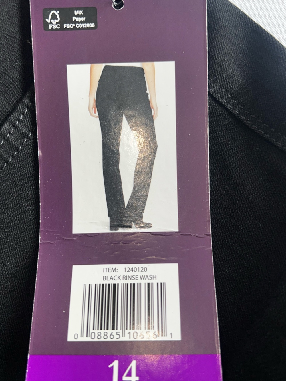GLORIA VANDERBILT ALLAROUND SLIMMING EFFECT BLACK WASH JEANS.SIZE 14 AVERAGE
NWT - Picture 4 of 9